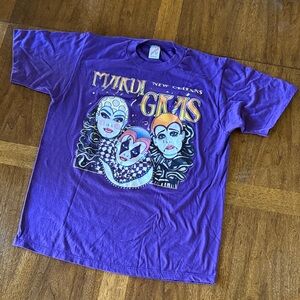 Mardi Gras New Orleans Graphic Tee - Purple